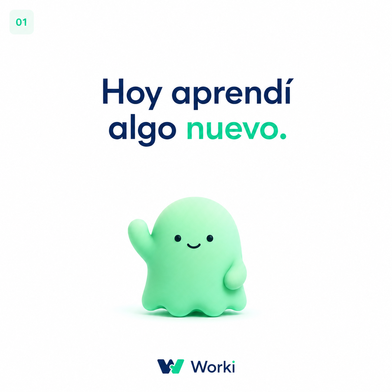 Mascota de Worki saludando